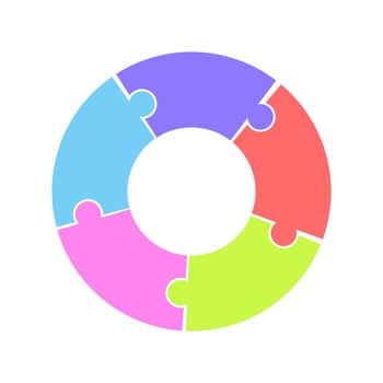 Circle Arrow Jigsaw Puzzle vector