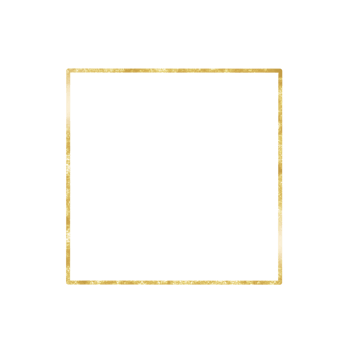 Gold Square Frame on Transparent Background png