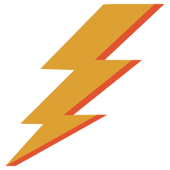 Yellow And Red Lightning Bolt png