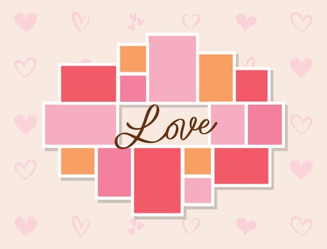 Collage template. Photo frame collage collection. vector