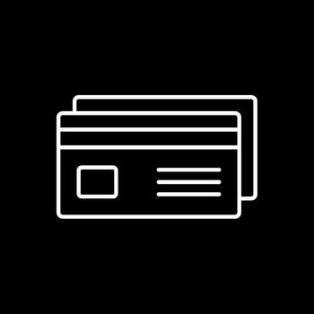 Debit Card Line Inverted Icon vector