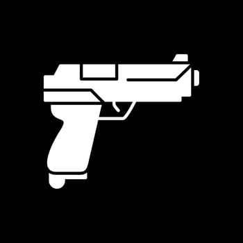 Gun Glyph Inverted Icon vector