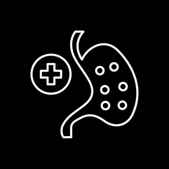 Gastroenterology Line Inverted Icon vector