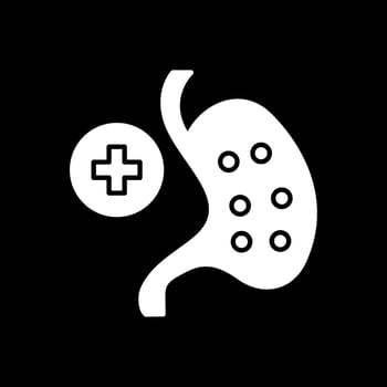 Gastroenterology Glyph Inverted Icon vector