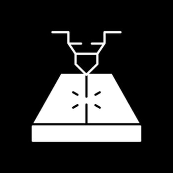 Laser Glyph Inverted Icon vector