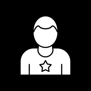 Hero Glyph Inverted Icon vector