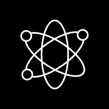 Nucleus Line Inverted Icon vector