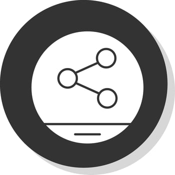 Share Glyph Grey Circle Icon vector