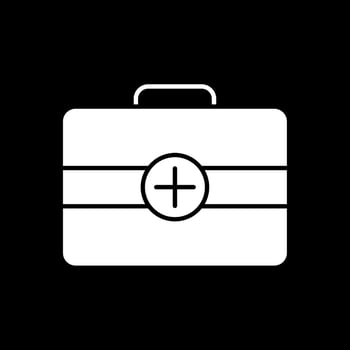 First Aid kit Glyph Inverted Icon vector
