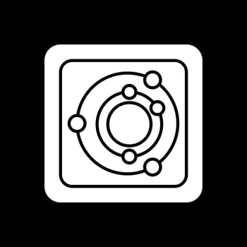 Radar Glyph Inverted Icon vector