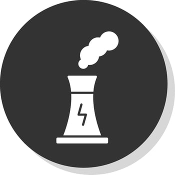 Pollution Glyph Grey Circle Icon vector