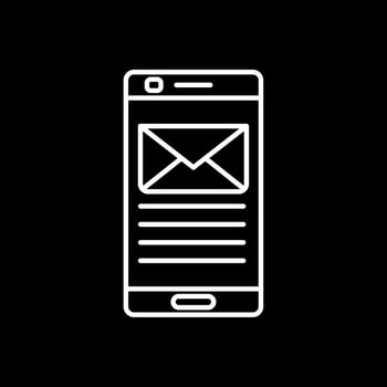 Email Line Inverted Icon vector