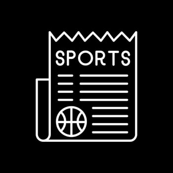 Sports News Line Inverted Icon vector