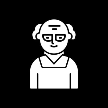 Scientist Glyph Inverted Icon vector
