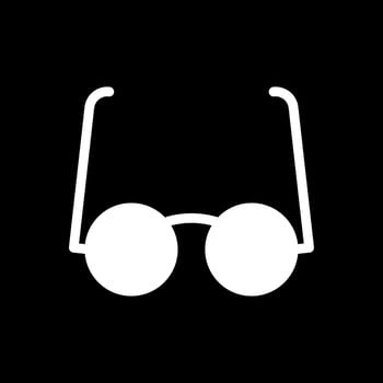 Goggles Glyph Inverted Icon vector