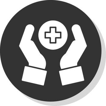 Health Care Glyph Grey Circle Icon vector