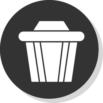 Recycle Bin Glyph Grey Circle Icon vector