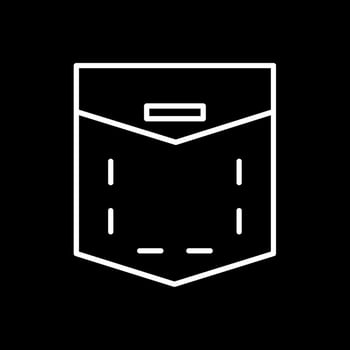 Pocket Line Inverted Icon vector