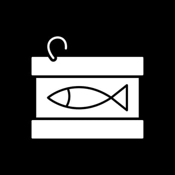 Canned Food Glyph Inverted Icon vector