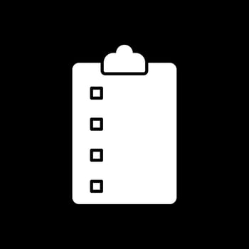 Checklist Glyph Inverted Icon vector