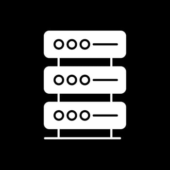Database Glyph Inverted Icon vector