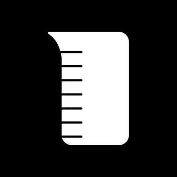 Measuring Utensils Glyph Inverted Icon vector