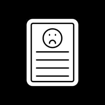 Complaint Glyph Inverted Icon vector