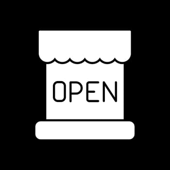 Open Glyph Inverted Icon vector