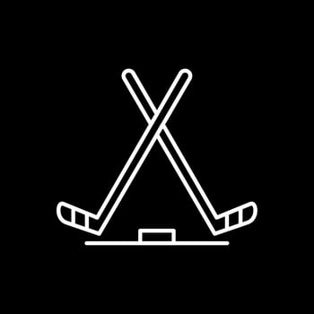 Ice Hockey Line Inverted Icon vector