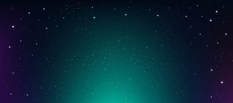 Sky Galaxy,Cloud with Nebula and Stars at Dark Night Background, Universe filled with Starry in Green,Blue Sky,Beautiful Nature Star field with Milky Way,Horizon banner colorful cosmos,stardust vector