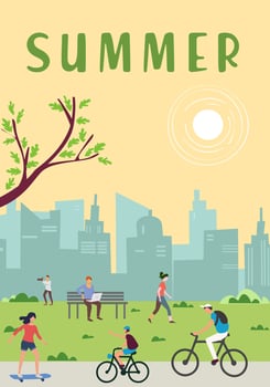 illustration of the summer season. vector
