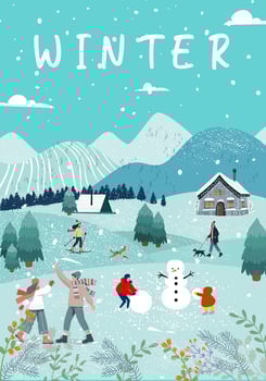illustration of the winter season. vector