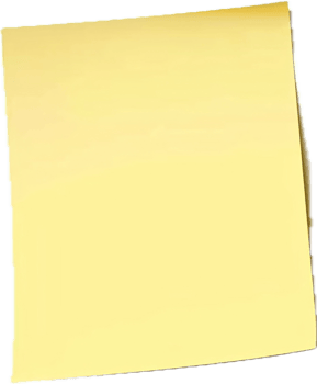 Blank Yellow Sticky Note with Curled Corner png