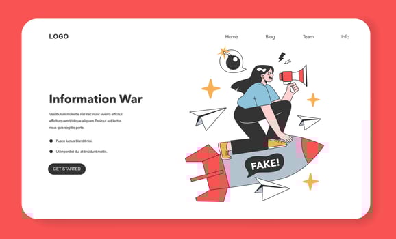 Information War. Flat illustration. vector