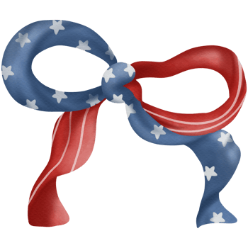 Ribbon watercolor in Independence Day png