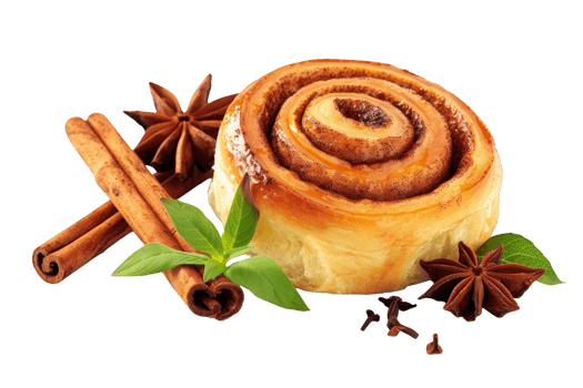Cinnamon Roll With Star Anise png