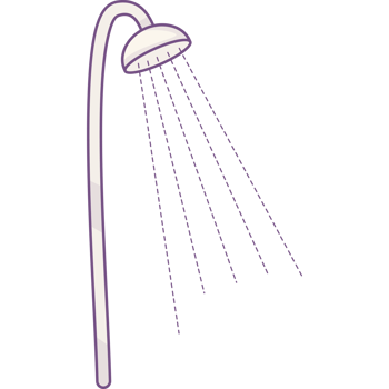 Shower tap with water png