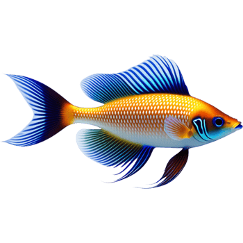 AI generated Multicolored aquarium fish png