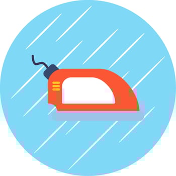Iron Flat Blue Circle Icon vector