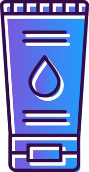 Face Wash Gradient Filled Icon vector