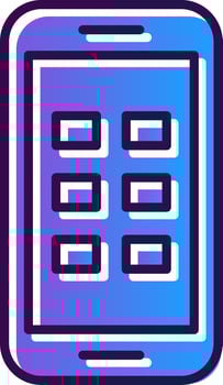 Phone Gradient Filled Icon vector