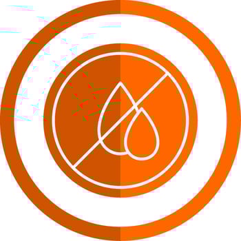 Water Scarcity Glyph Orange Circle Icon vector