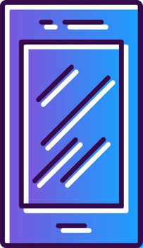 Mobile Phone Gradient Filled Icon vector