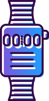 Smart Watch Gradient Filled Icon vector