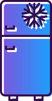 Fridge Gradient Filled Icon vector