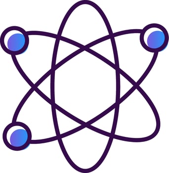 Nucleus Gradient Filled Icon vector