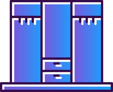 Closet Gradient Filled Icon vector