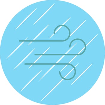 Wind Flat Blue Circle Icon vector