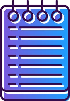 Notes Gradient Filled Icon vector