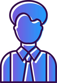 Person Gradient Filled Icon vector